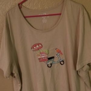 Coral Bay Top 3x Plus Size Tropical Beach Scooter